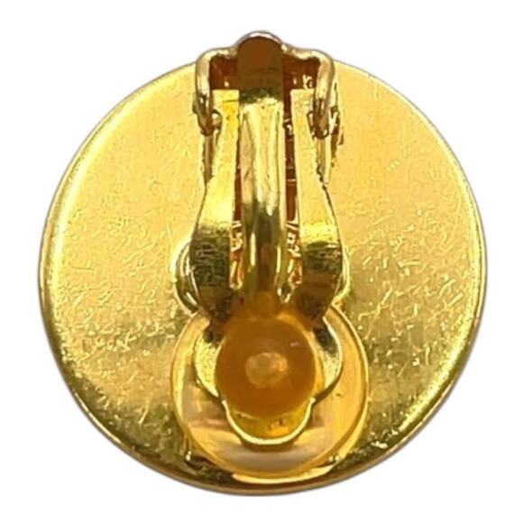 Chanel Vintage Bicolor Turn Lock Coco Earrings Gold Silver W/Box - Picture 14 of 16